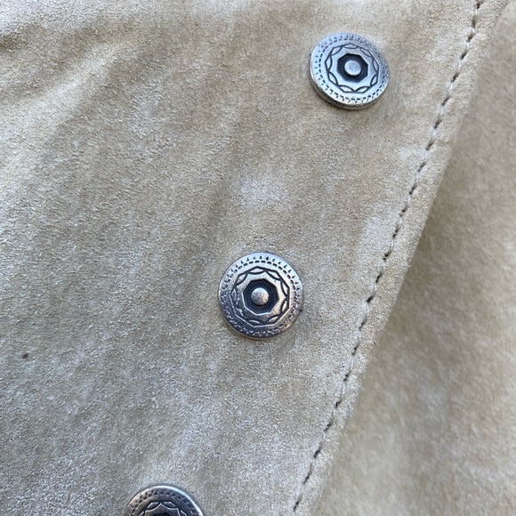 Margaret Godfrey Cream & Tan Leather Western Coat - Picture 5 of 12